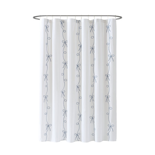 Peri Home Sasha Bows Shower Curtain Color Blue 72 X 72 Wayfair